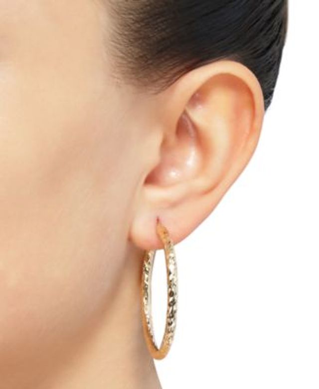 Macy's Swirl Heart Hoop Earrings in 14k Gold - Macy's