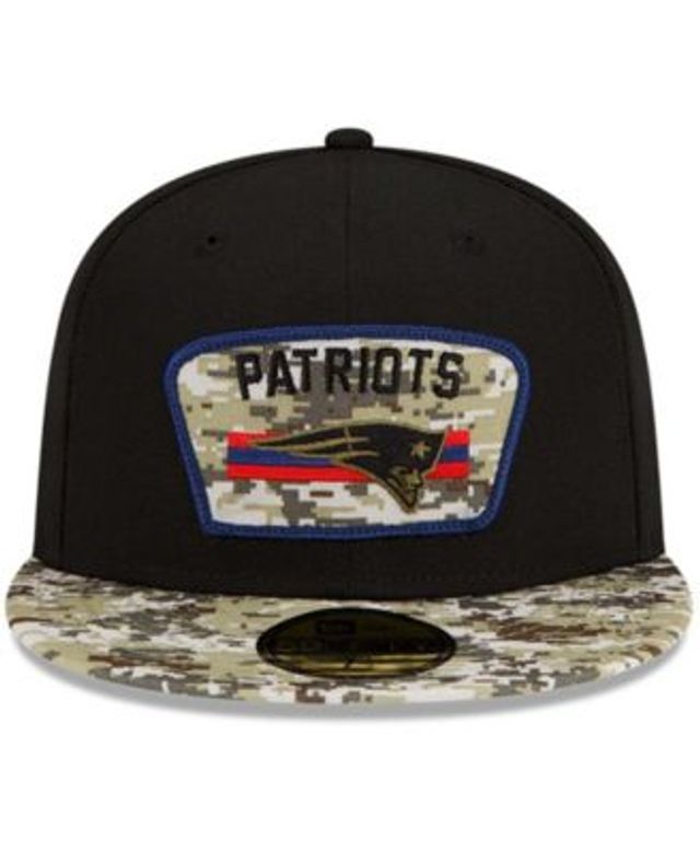 Men's New Era Black/Camo New England Patriots 2021 Salute To Service  39THIRTY Flex Hat