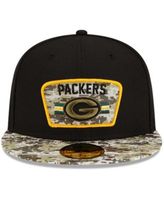 Green Bay Packers New Era 2021 Salute To Service 39THIRTY Flex Hat - Black/ Camo