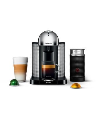 Vertuo Coffee and Espresso Maker by Breville, Chrome with Aeroccino Milk Frother
