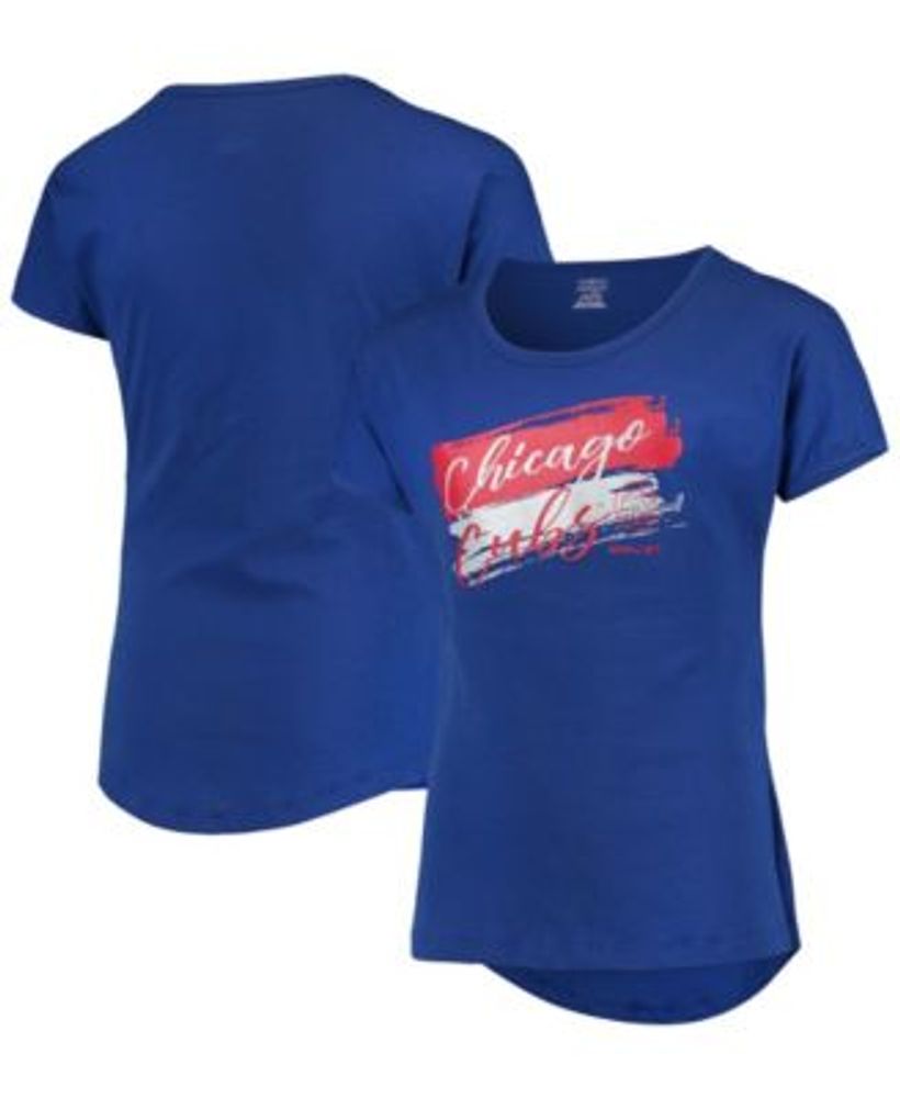 Big Girls Chicago Cubs Camo V-neck T-shirt