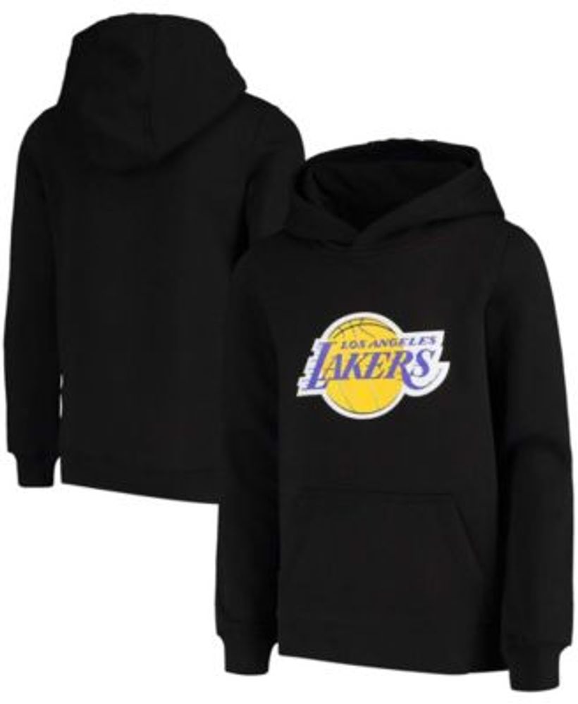 Youth Boys Black Los Angeles Lakers Primary Logo Fleece Pullover Hoodie
