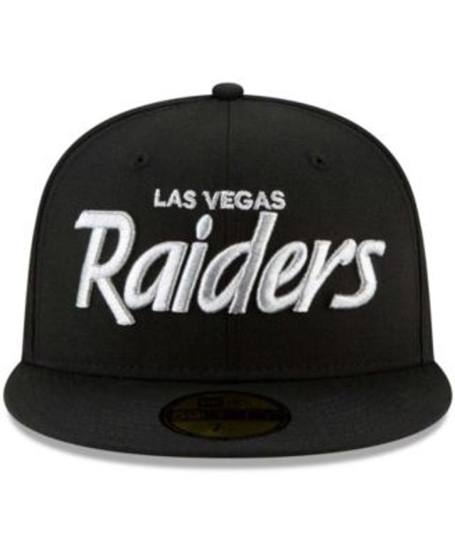 Las Vegas Raiders New Era Omaha 59FIFTY Fitted Hat - Gray, Size: 7