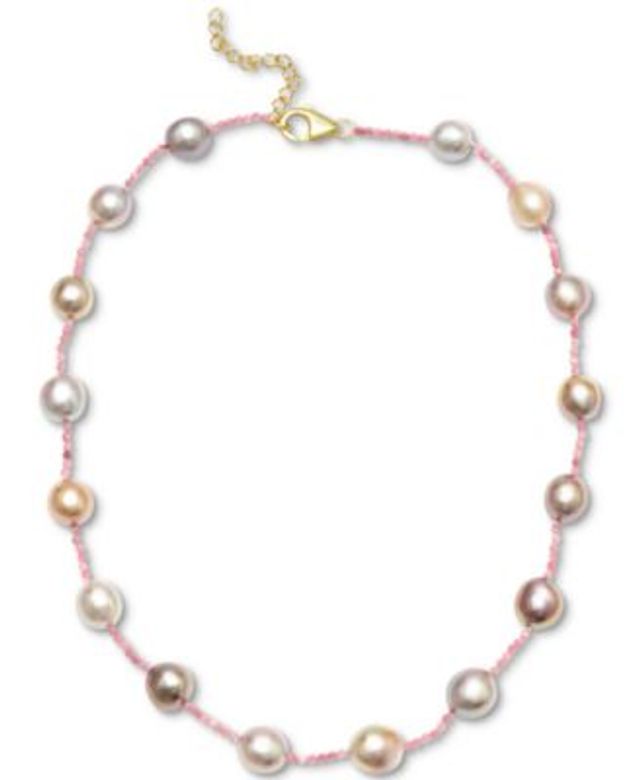 Giani Bernini Cultured Freshwater Pearl Linear Front & Back Chain