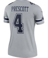 Nike Women's Dak Prescott Gray Dallas Cowboys Inverted Legend Jersey