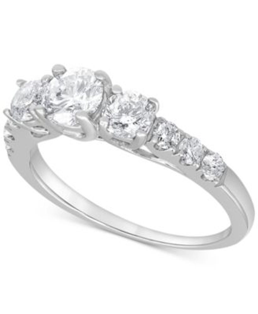 Macy's Diamond Solitaire Engagement Ring (4 ct. t.w.) in 14k White