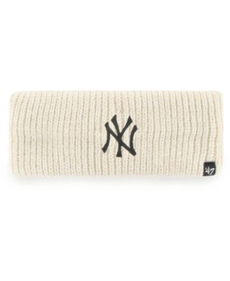 Women's Cream New York Yankees Logo Meeko Knit Headband