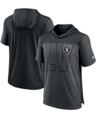 Men's Las Vegas Raiders Color Block Nike Therma NFL Pullover Hoodie in Black, Size: Small | 011S056Y8D-05K