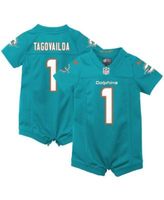 Nike Newborn and Infant Boys and Girls Tua Tagovailoa Aqua Miami Dolphins  Game Romper Jersey - Macy's