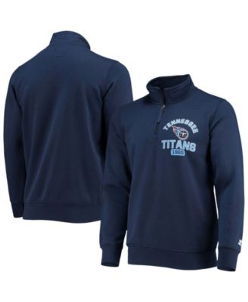 Lids Tennessee Titans Starter Thursday Night Gridiron Raglan Half-Zip  Hooded Jacket - White/Navy