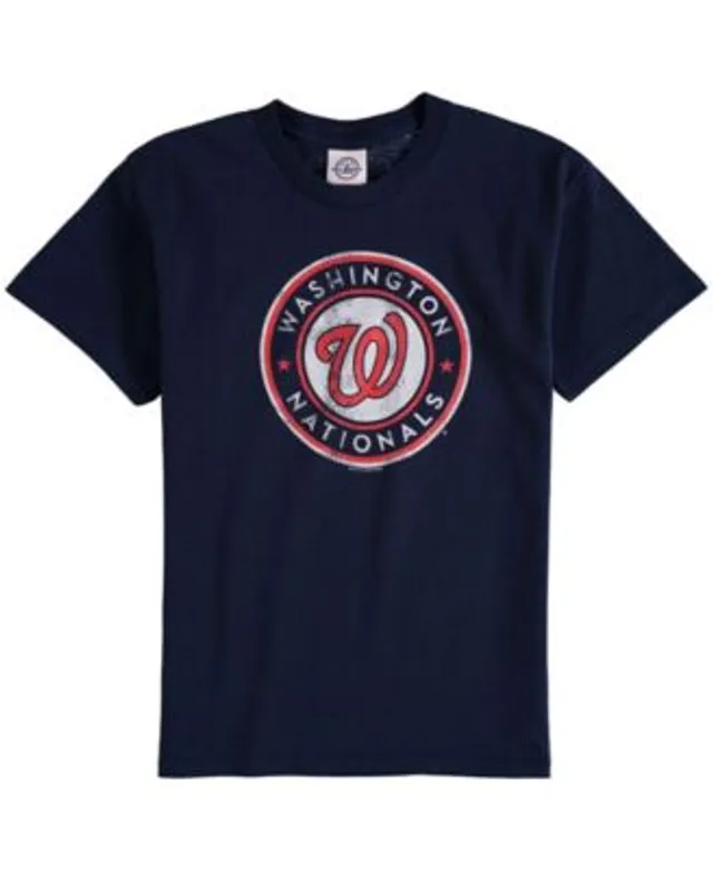 Washington Nationals Soft as a Grape Youth Distressed Logo T-Shirt - Red