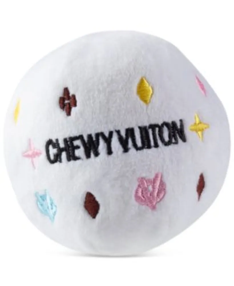 Chewy Vuiton Purse Dog Toy White