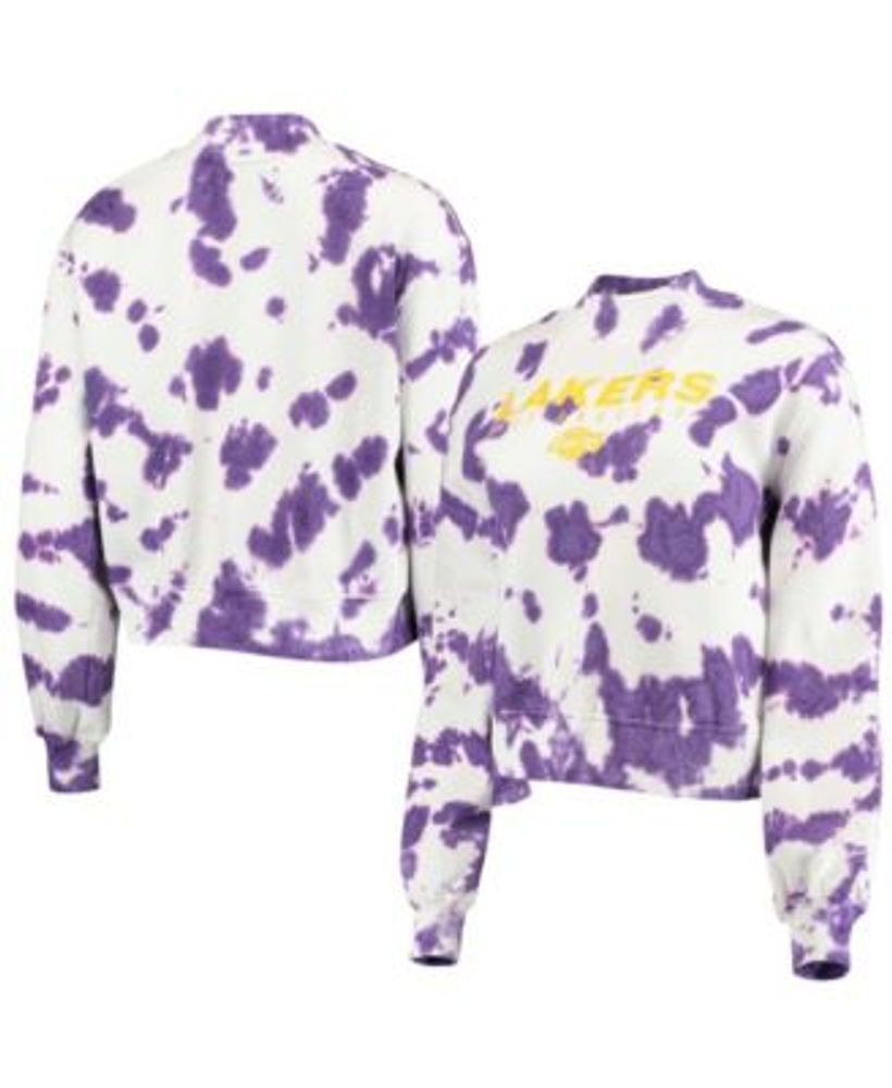 Junk Food Los Angeles Rams Long Sleeve Tie Dye Crewneck Tee