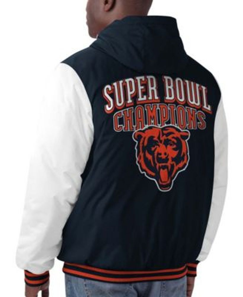 Chicago Bears G-III Sports by Carl Banks Spike Commemorative Varsity  Full-Zip Jacket- Navy