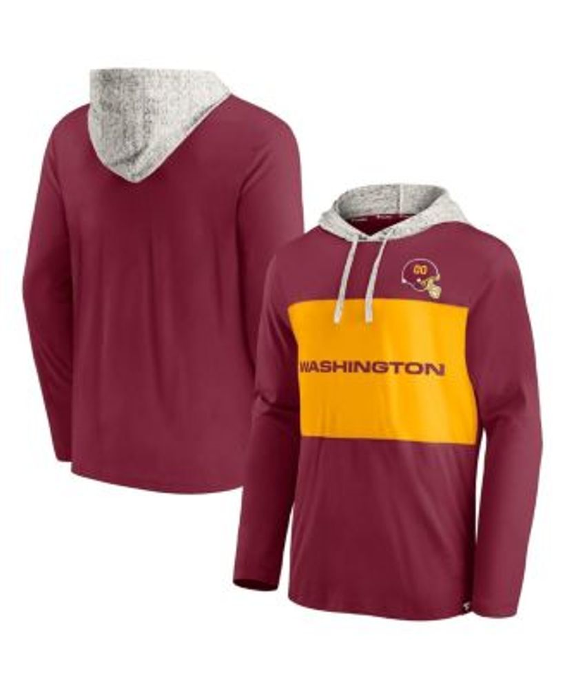 Fanatics Men's Burgundy Washington Football Team Long Sleeve Hoodie T-shirt