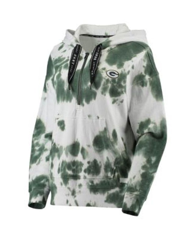 Lids Chicago Bears DKNY Sport Women's Dakota Oversized Tie-Dye Half-Zip  Hoodie - White/Navy