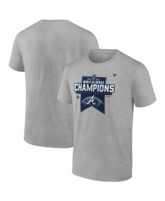 Toddler Fanatics Branded Heathered Gray Atlanta Braves 2021 World Series Champions Locker Room T-Shirt