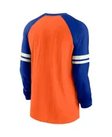 New Era Men's Navy Chicago Bears Current Raglan Long Sleeve T-shirt