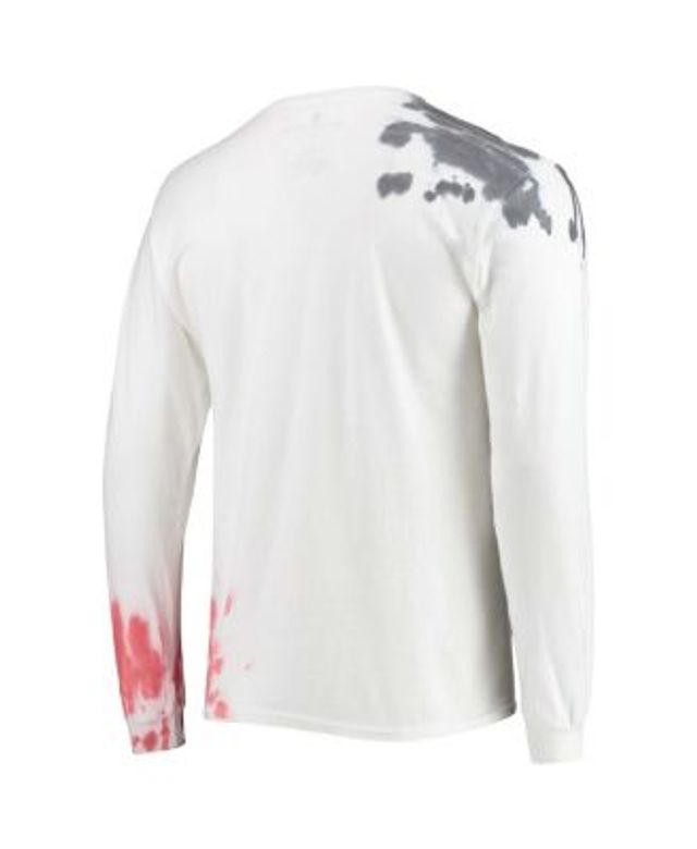 Men's Junk Food White Los Angeles Lakers Tie-Dye Long Sleeve T-Shirt