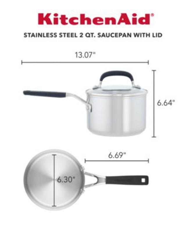 Calphalon Contemporary Stainless Steel 1.5 Qt. Covered Saucepan - Macy's