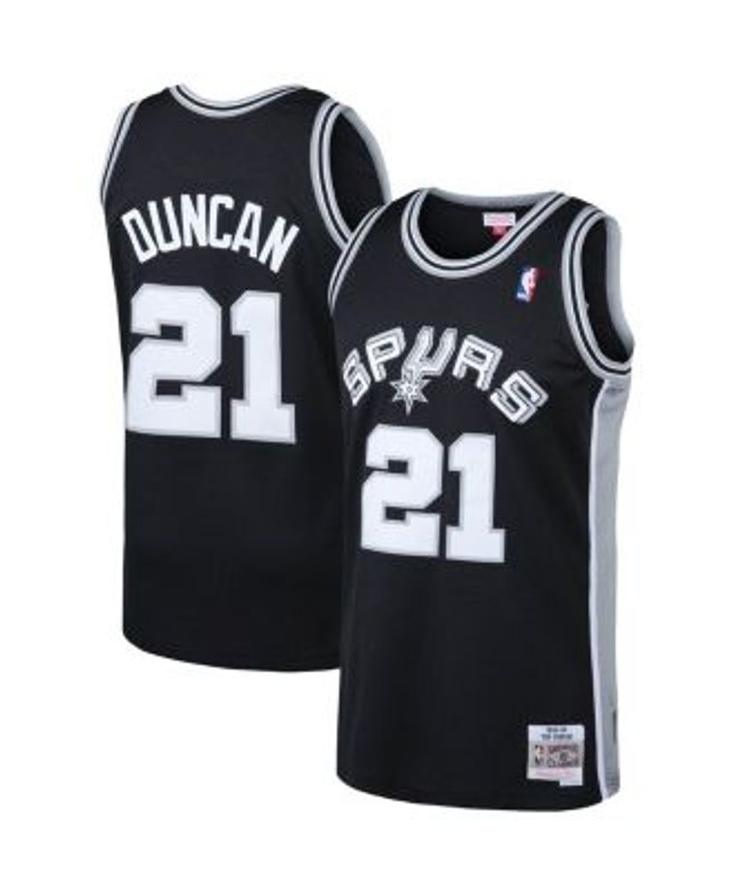 Men's Mitchell & Ness Tim Duncan Black San Antonio Spurs Big