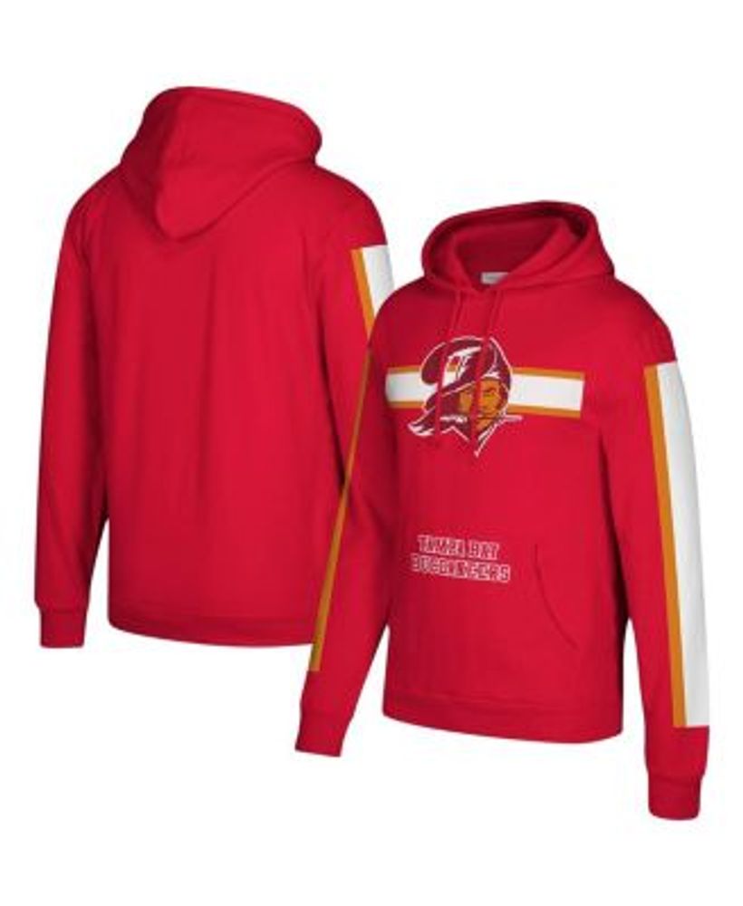 Youth Tampa Bay Buccaneers Red Color Block Raglan Pullover Hoodie