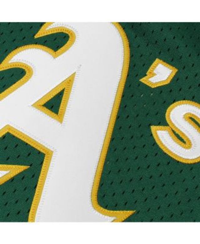 Mitchell & Ness Men's Mitchell & Ness Rickey Henderson Green Oakland  Athletics 1998 Cooperstown Mesh Batting Practice Jersey