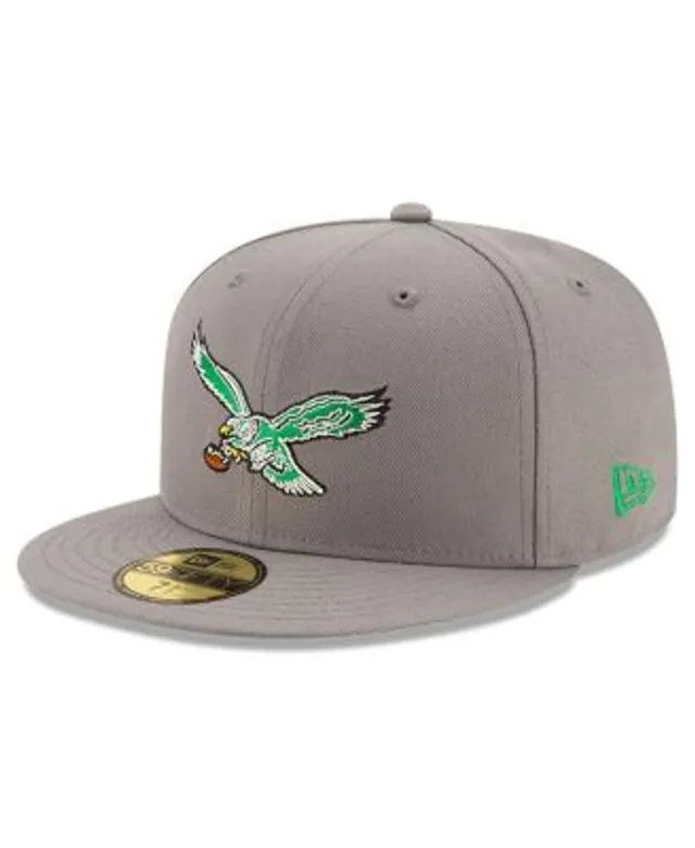 Philadelphia Eagles New Era Throwback Logo Iced II 39THIRTY Flex Hat - White