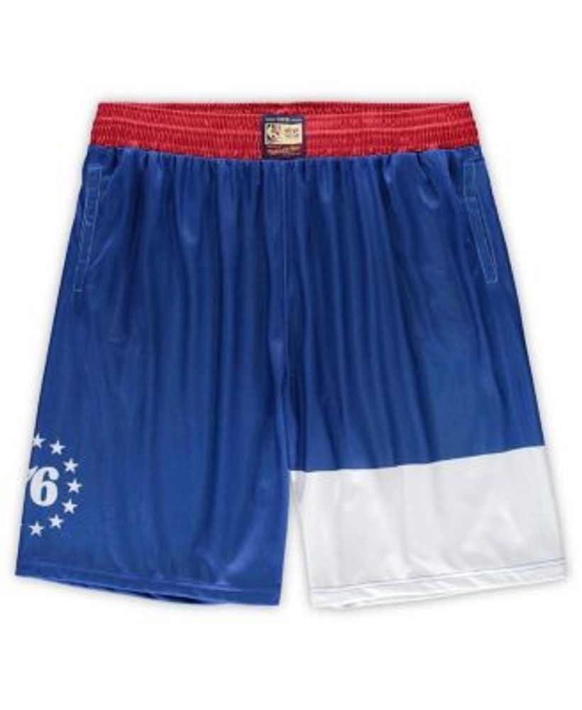 Men's Mitchell & Ness White LA Clippers Hardwood Classics Big Face 2.0  Shorts