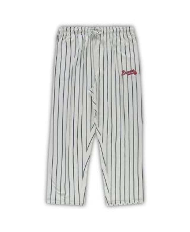 Profile Men's Heathered Navy Atlanta Braves Big and Tall Pajama Pants