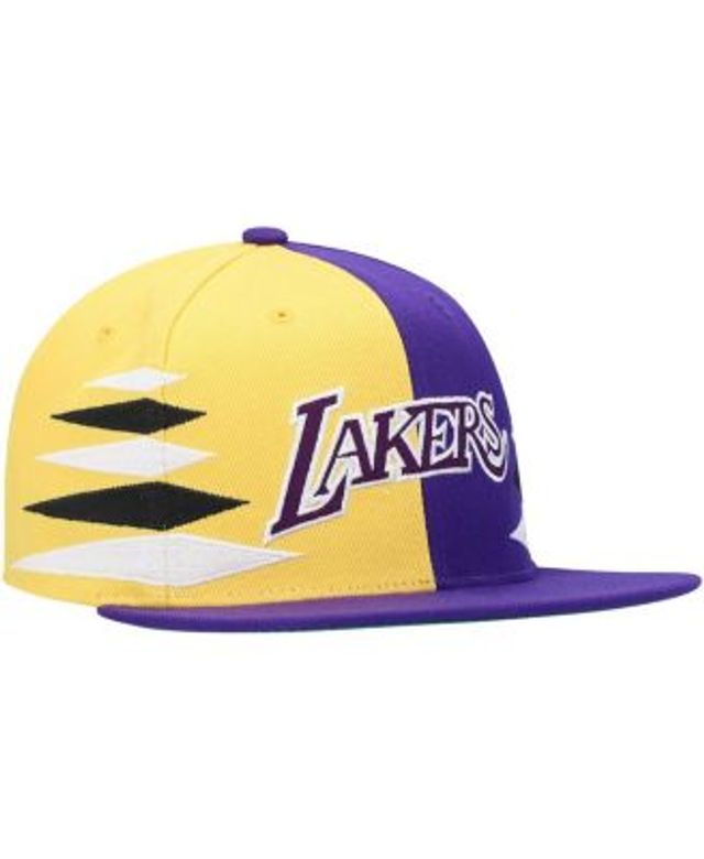 Men's Los Angeles Lakers Mitchell & Ness Purple Hardwood Classics  Earthquake Snapback Hat