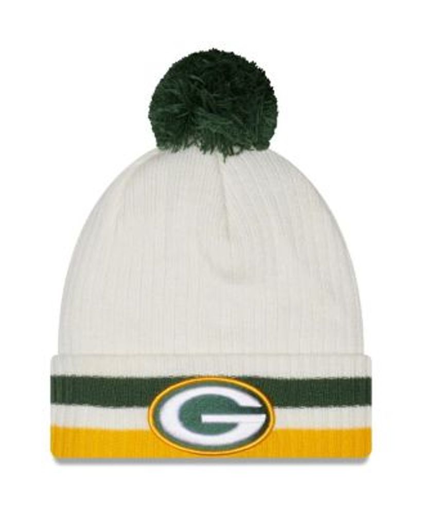 Green Bay Packers New Era 2022 Sideline Cuffed Pom Knit Hat - Black/