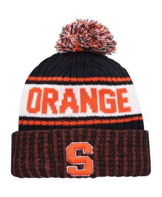 Youth '47 Orange/Black Cincinnati Bengals Hangtime Cuffed Knit Hat with Pom