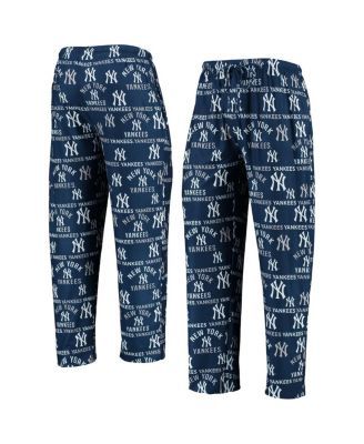 New York Yankees Youth Allover Print Long Sleeve T-Shirt & Pants Sleep Set  - Navy