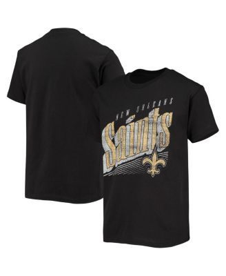 Outerstuff Youth Boys Black New Orleans Saints Wildcat Long Sleeve T-shirt