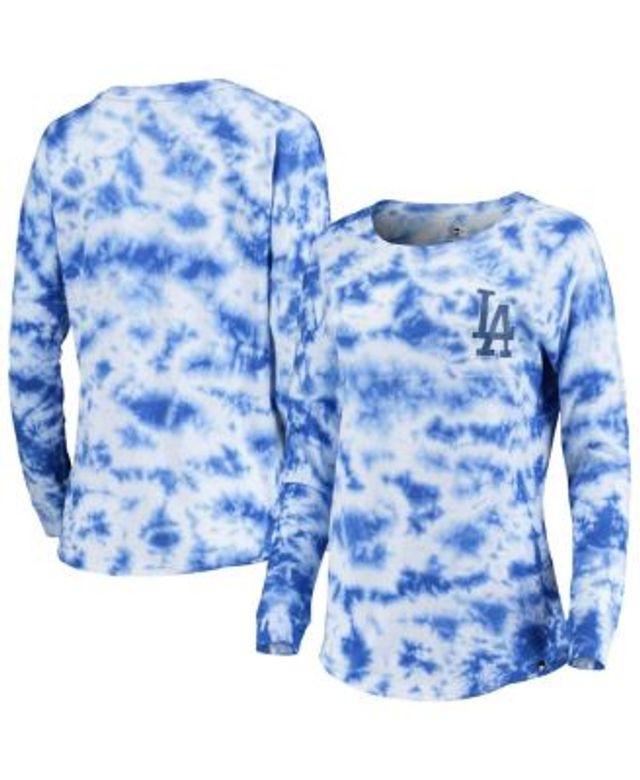 New Era Women's Royal Los Angeles Dodgers Tie-Dye Cropped Long Sleeve T- shirt - Macy's