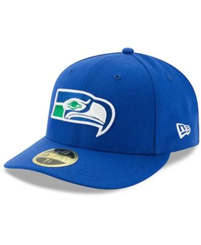 Men's New Era Cream/Navy Seattle Seahawks 2022 Sideline Low Profile 59FIFTY Fitted Hat