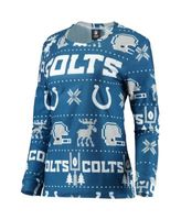 Indianapolis Colts Youth Ugly Pattern Family Holiday Pajamas FOCO