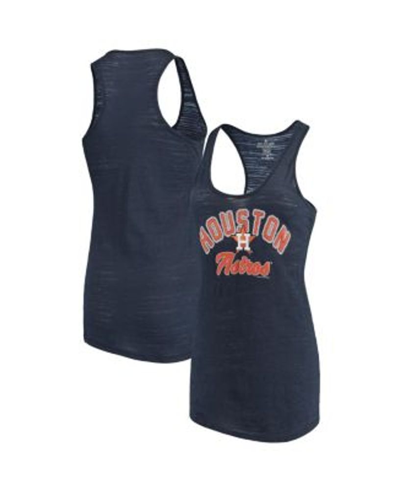 Women's Navy Denver Broncos Plus Size Racerback Tank Top