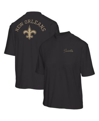 Touch Women's Black New Orleans Saints Plus Curve Half-Sleeve T-shirt