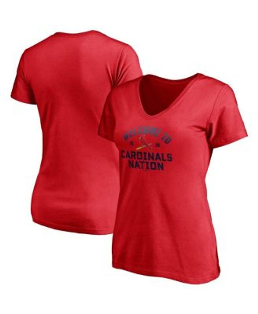 Women's Fanatics Branded Red/Navy St. Louis Cardinals Fan T-Shirt Combo Set