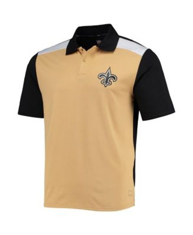 Nike New Orleans Saints Polo Shirt Mens Medium Black Short Sleeve