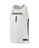 Men's Nike White/Navy Virginia Cavaliers Pinstripe Replica Full