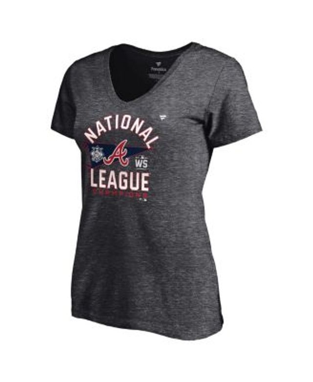 Men's Fanatics Branded Heathered Charcoal Atlanta Braves 2021 National League Champions Locker Room T-Shirt Size: Medium