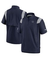 Lids Dallas Cowboys Nike Sideline Coaches Half-Zip Short Sleeve Jacket