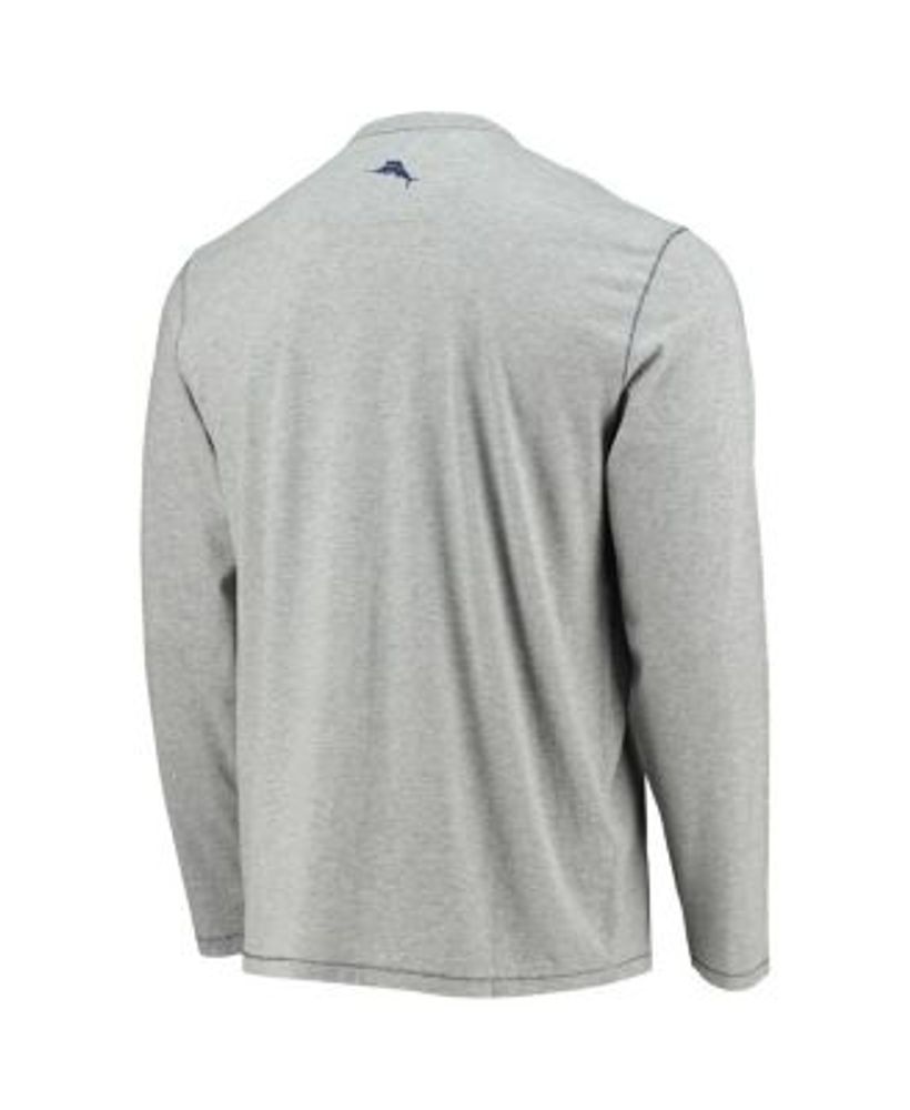 Men's Heathered Gray Dallas Cowboys Sport Lei Pass Long Sleeve T-shirt