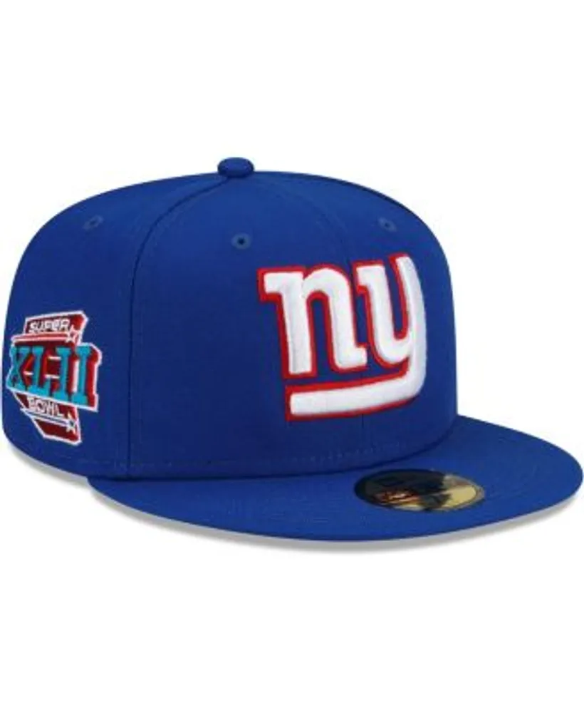 New York Giants New Era Patch Up Super Bowl XLII 59FIFTY Fitted Hat - Royal