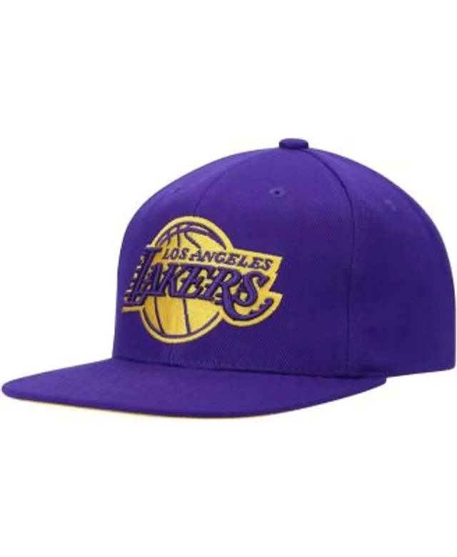 Men's Mitchell & Ness Purple Los Angeles Lakers The Grid Snapback Hat