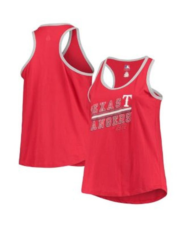 New Era Women's Red Texas Rangers Active Racerback Tank Top