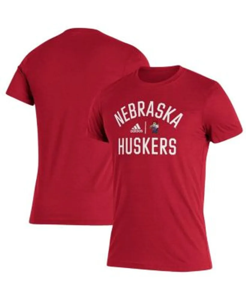 Men's adidas Gray Nebraska Huskers Basics Heritage Tri-Blend T-Shirt